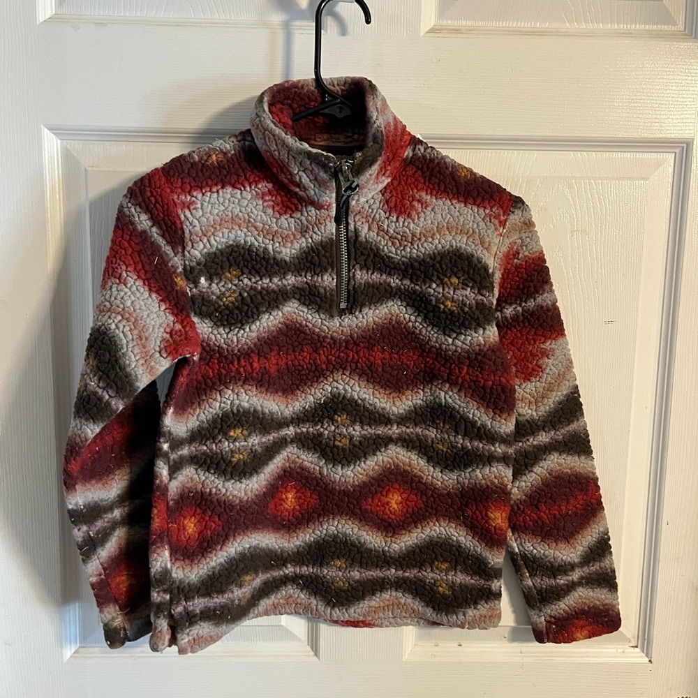 Roper Kids Red and Gray 1/2 Zip